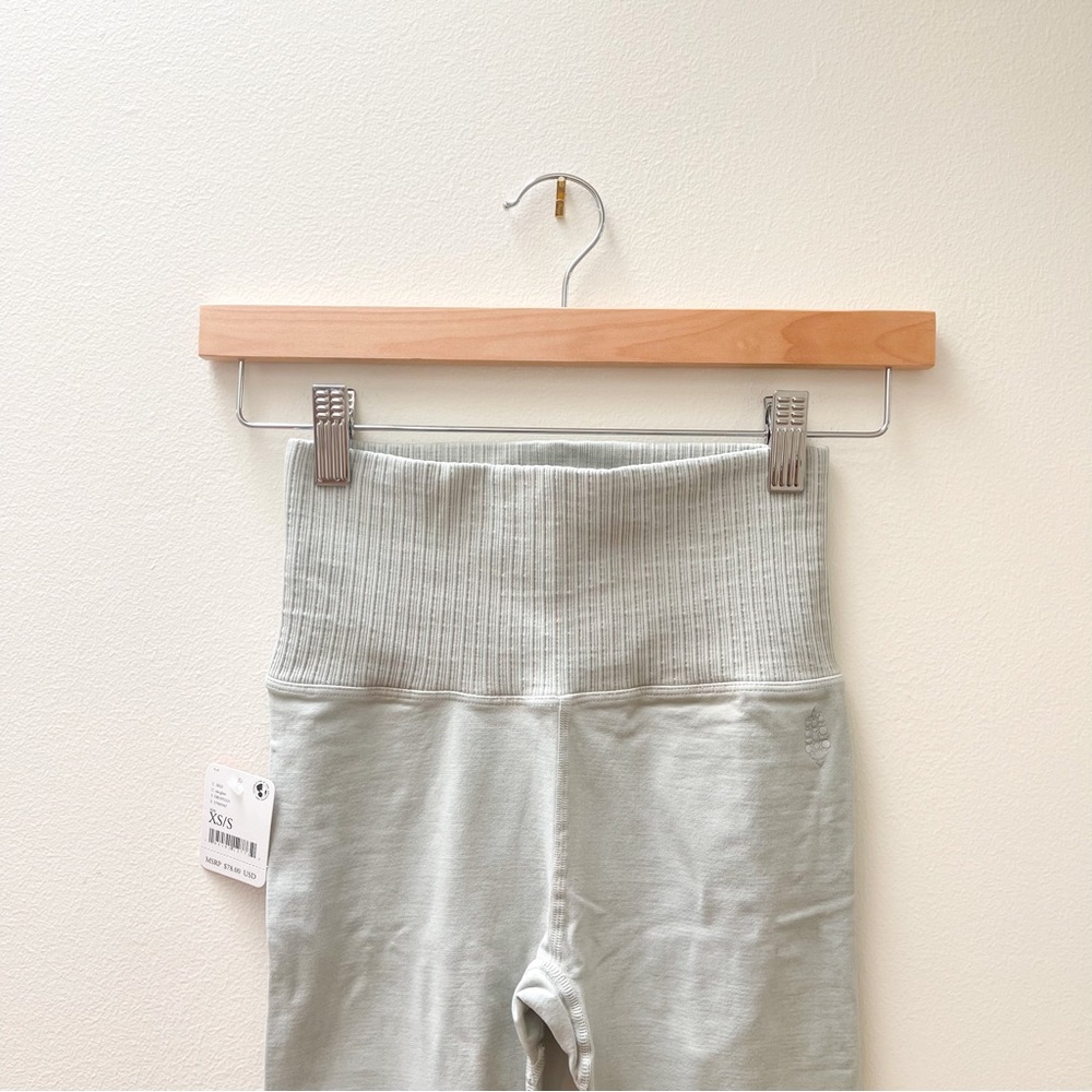 NWT Free People Movement Good Karma Leggings in Sea Glass